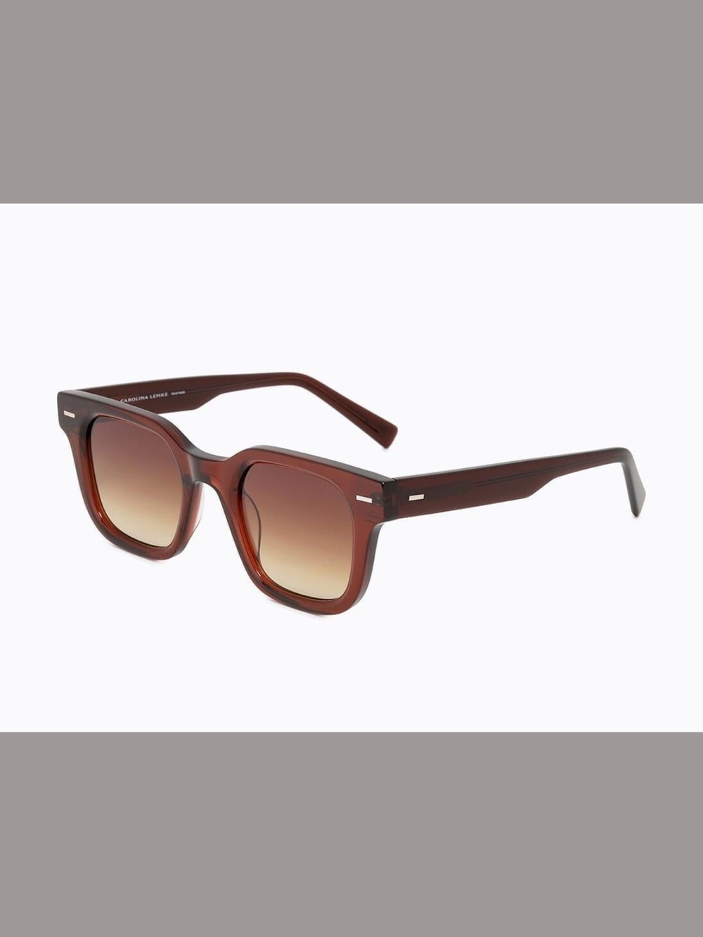 Men's Brown Square Gradient Sunglasses - Unbranded